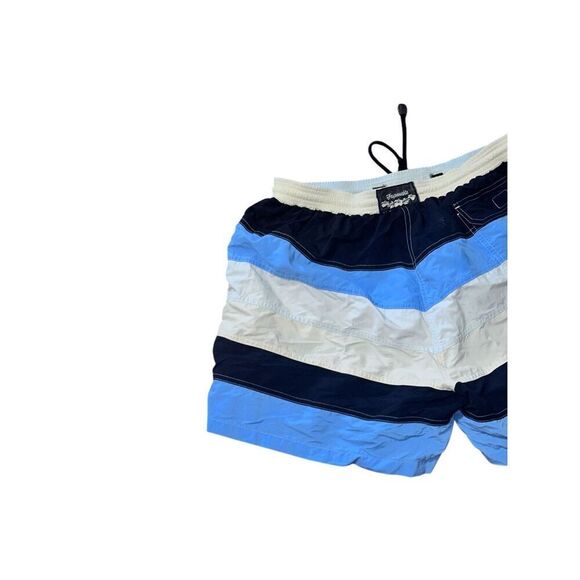 Nice Faconnable Swim Shorts Mens Navy striped Trunk Suit Beach Wear  Caribbean M - Picture 5 of 10